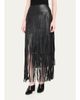 L'AGENCE Karoline Faux-Leather Fringe Maxi Skirt - 4