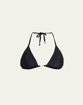 L'Agence Kristin Solid Triangle Bikini Top