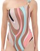 L'AGENCE L'AGENCE Abstract Swirl Karmin One-Piece Swimsuit Multi - 1