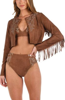 L'AGENCE L'AGENCE Adeline Bolero Crop Cover-Up Jacket