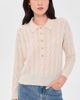 L'AGENCE L'AGENCE Airy Cabled Knit Sweater Ivory - 2