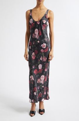 L'AGENCE L'AGENCE Akiya Floral Print Sleeveless Maxi Dress