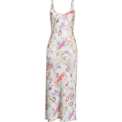 L'AGENCE L'AGENCE Akiya Mixed Print Satin Slipdress