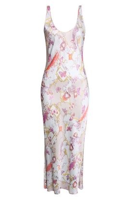 L'AGENCE L'AGENCE Akiya Print Sleeveless Satin Maxi Dress