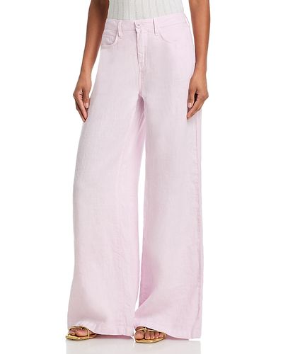 L'agence L'Agence Amara High Rise Wide Leg Linen Pants