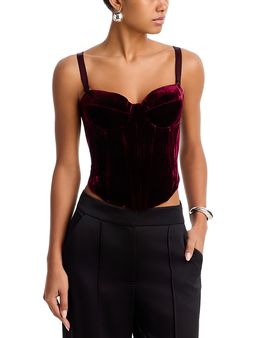 L'agence L'Agence Ariana Velvet Corset