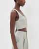 L'AGENCE L'AGENCE Arwen Cropped Vest Ivory/Tan/Blue Plaid - 4