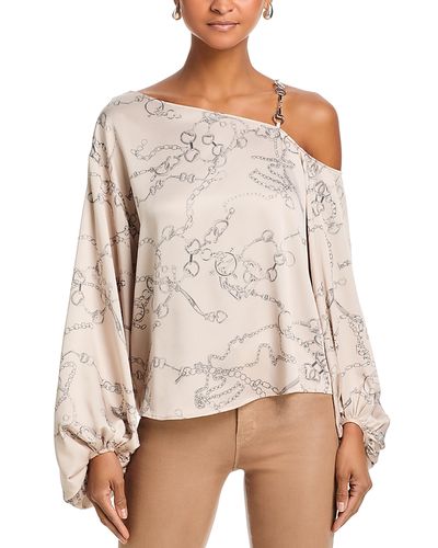 L'agence L'Agence Asami Chain One Shoulder Blouse