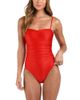 L'agence L'Agence Aubrey Shimmer Ruched One Piece Swimsuit - 1