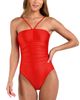 L'agence L'Agence Aubrey Shimmer Ruched One Piece Swimsuit - 3
