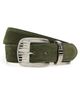 L'AGENCE L'AGENCE Aya Western Engraved Belt Olive Suede - 1