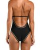L'AGENCE L'AGENCE Brea Studded Plunge Halter One-Piece Swimsuit - 2