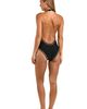 L'AGENCE L'AGENCE Brea Studded Plunge Halter One-Piece Swimsuit - 5