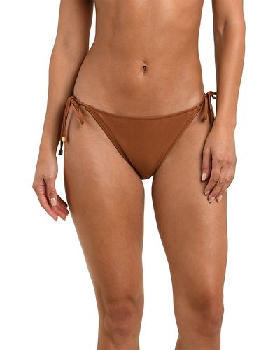 L'agence L'Agence Britt Shimmer Side Tie Swim Bottom