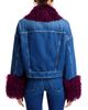 L'agence L'Agence Bronson Faux Fur Trim Denim Jacket - 4