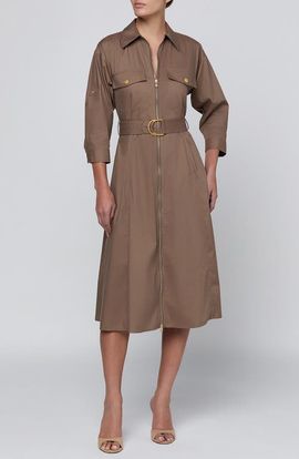 L'AGENCE L'AGENCE Callen Midi Shirt Dress