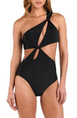 L'AGENCE L'AGENCE Camilla Cutout One-Shoulder One-Piece Swimsuit