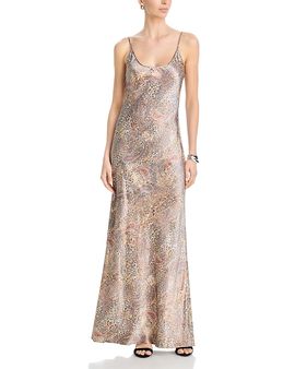 L'agence L'Agence Charmaine Silk Scoop Neck Gown