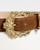 L'AGENCE L'AGENCE Chayenne Ornate Double Belt Tobacco Suede - 5