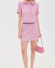 L'AGENCE L'AGENCE Chita Cropped Short Sleeve Jacket Peony/Silver Metallic Tweed - 6