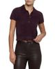 L'agence L'Agence Cirrus Short Sleeve Fuzzy Polo Top - 1