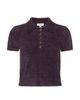 L'agence L'Agence Cirrus Short Sleeve Fuzzy Polo Top - 5