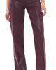 L'AGENCE L'AGENCE Clayton High Rise Wide Leg Faux Leather Jeans Deep Sangria Coated - 1