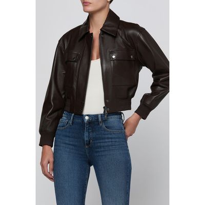 L'agence L'Agence Clotilde Leather Bomber Jacket