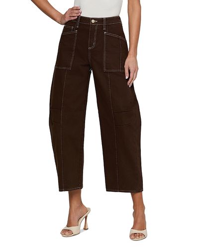 L'agence L'Agence Cody High Rise Rodeo Jeans in Brown/Natural Contrast