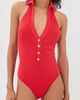 L'AGENCE L'AGENCE Collard One Piece with Gold Branded Buttons Rouge - 2