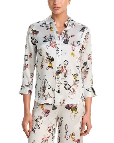 L'agence L'Agence Dani Butterfly 3/4 Sleeve Blouse