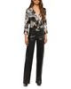 L'agence L'Agence Dani Collared 3/4 Sleeve Printed Silk Blouse - 2