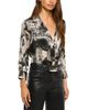 L'agence L'Agence Dani Collared 3/4 Sleeve Printed Silk Blouse - 3