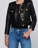 L'AGENCE L'AGENCE Deidra Collarless Leather Jacket - 1