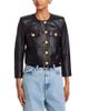 L'agence L'Agence Deidra Leather Collarless Jacket - 1