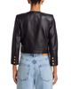 L'agence L'Agence Deidra Leather Collarless Jacket - 4