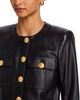 L'agence L'Agence Deidra Leather Collarless Jacket - 6