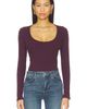L'AGENCE L'AGENCE Delara Long Sleeve Scoop Neck Bodysuit - 1