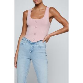 L'AGENCE L'AGENCE Dove Pointelle Sweater Tank