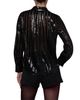L'agence L'Agence Dyana Sequin Stripe Long Sleeve Blouse - 3