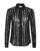 L'agence L'Agence Dyana Sequin Stripe Long Sleeve Blouse - 5