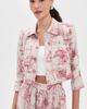L'AGENCE L'AGENCE Eda 3/4 Sleeve Crop Jacket Tan Multi Textured Jungle Toil - 2