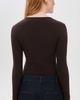 L'AGENCE L'AGENCE Elara Scoop Neck Thong Bodysuit Dark Java - 3