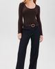 L'AGENCE L'AGENCE Elara Scoop Neck Thong Bodysuit Dark Java - 5