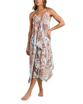 L'agence L'Agence Elisa Traditional Paisley Midi Cover-Up Dress