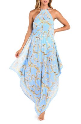 L'AGENCE L'AGENCE Elise Chain Print Halter Cover-Up Dress