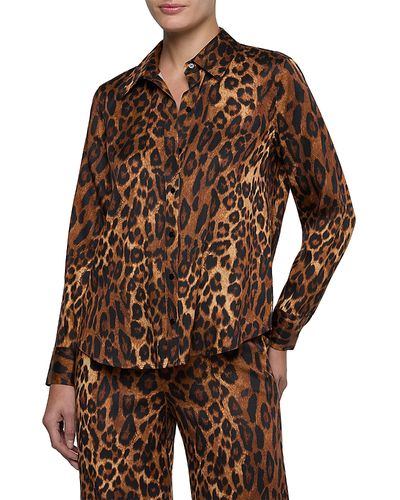 L'agence L'Agence Ellery Printed Long Sleeve Blouse