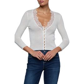 L'AGENCE L'AGENCE Eluna Lace Detail Cardigan