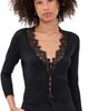 L'AGENCE L'AGENCE Eluna Lace Detail Cardigan Black - 1