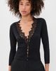 L'AGENCE L'AGENCE Eluna Lace Detail Cardigan Black - 2